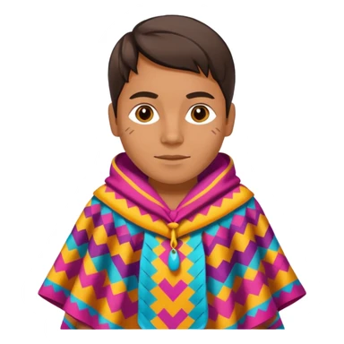Peruano con poncho peruano sticker