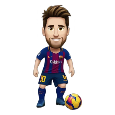 Lionel Messi in FC Barcelona kit sticker