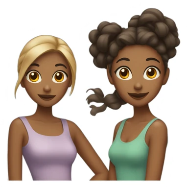 three girlfriends sticker