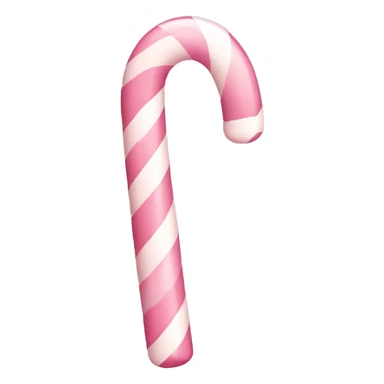 Pastel pink candy cane sticker