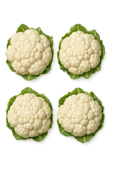 cavolfiore bianco visti dall'alto iperrealistiche 4k sticker