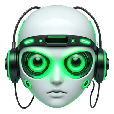 neon cyberpunk style cyber eyes sticker