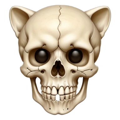 The real skull of a feline sticker