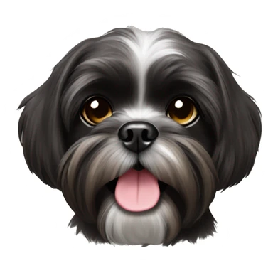 black brindle shih tzu sticker