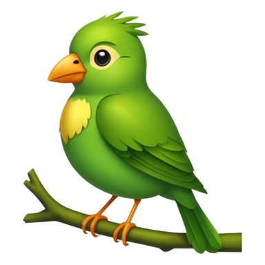 Green bird sticker