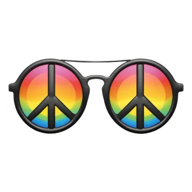 sunglasses emoji with a peace sign combo  sticker