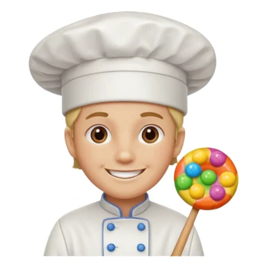 Chef + gumdrop hat,Candy Chef. sticker