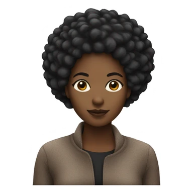 Black woman with an Afro  sticker