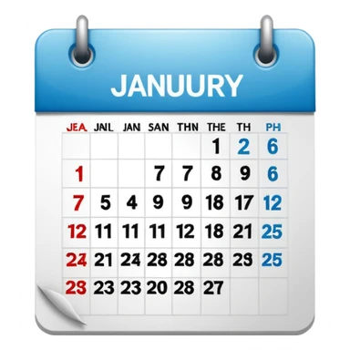 Calander page of 30 January sticker