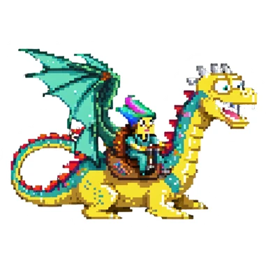 Spongebob riding a dragon sticker