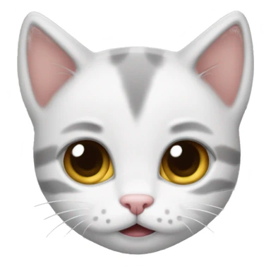 Kitten with happy sad eyes  sticker
