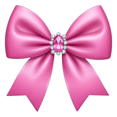 super light Pink bow with sparkles rhinestones  sticker