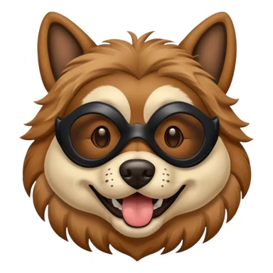 Dog wearing a mask  sticker