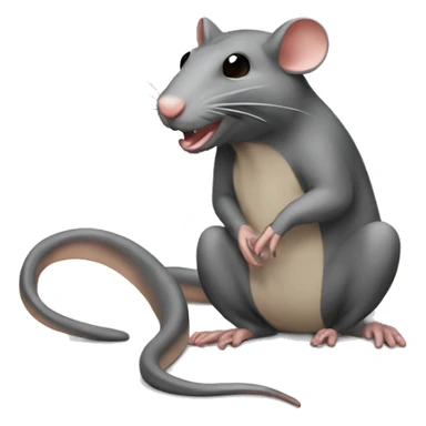 a rat is a friend with a snake sticker