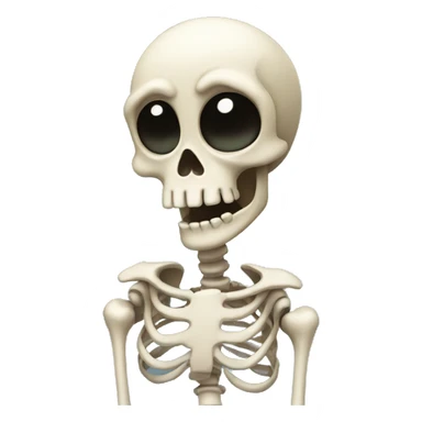 Skeleton in shock  sticker