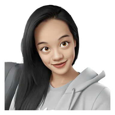 smiling girl in car interior sticker