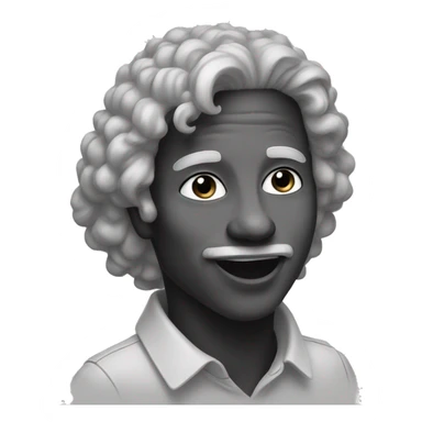 realistic black and white drawi sticker