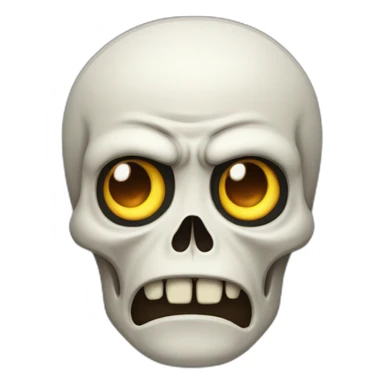 Angry skelwton sticker