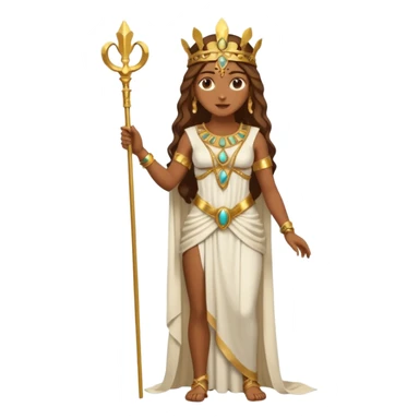 una diosa morena de la época púnica, de alto rango y de estatura media, una foto de cuerpo entero sticker