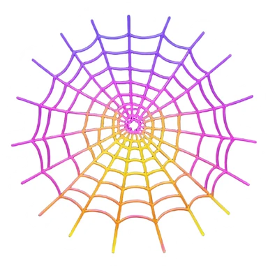 neon cobweb sticker