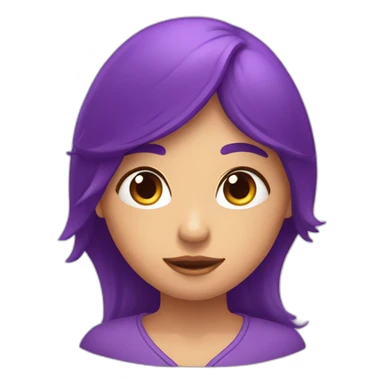 Corazón morado con una curita sticker