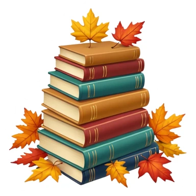 Autumn and books sticker