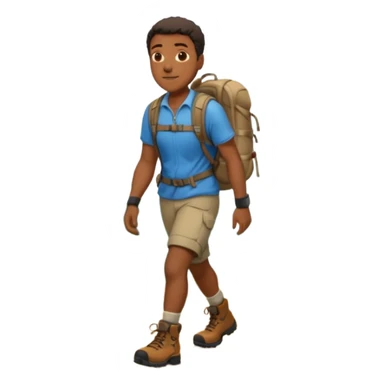 Forest Path Walker black man sticker