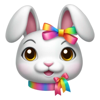 Bunny with bows sticker
