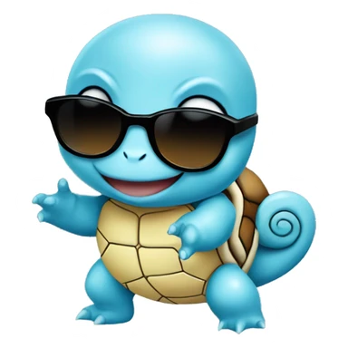 squirtle with sunglasses sticker