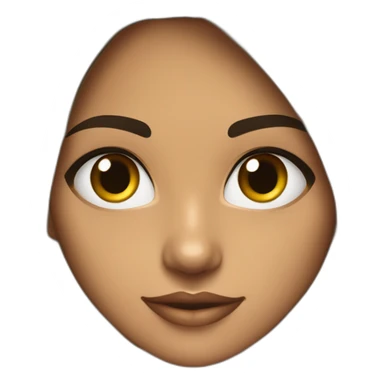 Chica morena ojos negros melena larga negra y pestañas largas sticker