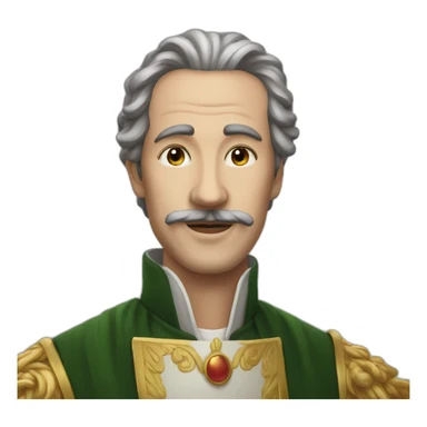 unusually long chin Lord sticker