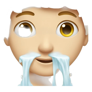 white boy washing face sticker