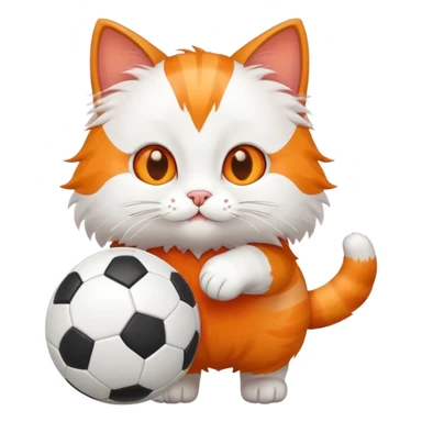 A cat plays Soccer sticker