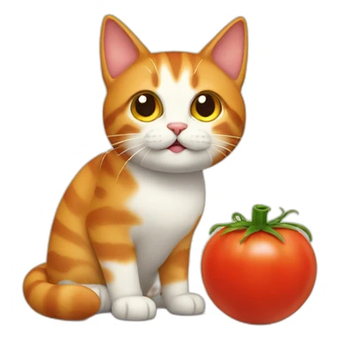 Tomato cat sticker