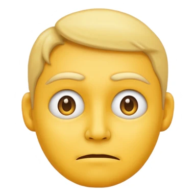 side eye emoji meme, yellow face, exaggerated side glance, skeptical expression, classic emoji style sticker
