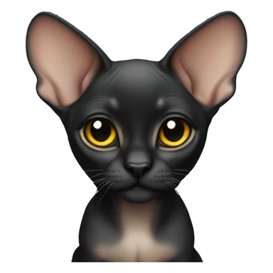 Black sphinx kitten sticker