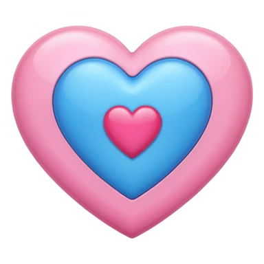 Emoji de coração azul e rosa sticker