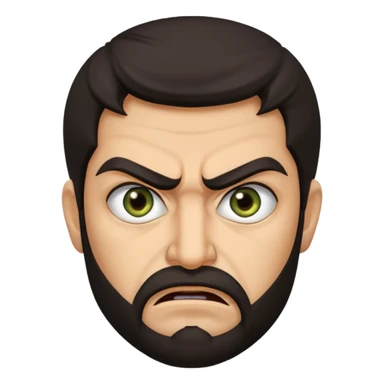 in profile, angry Iranian sticker