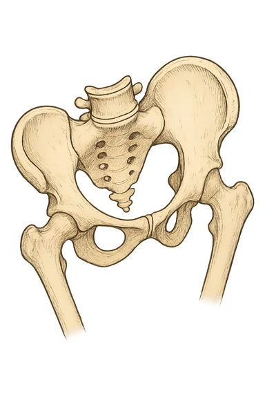 Bacino inclinato anatomico sticker