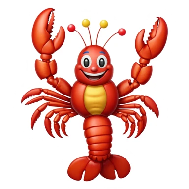 A lobster dressed as a clown sticker
