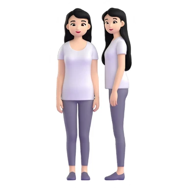 Miss Universe Southeast Asian woman with very long straight black hair wearing a beautiful white top sticker