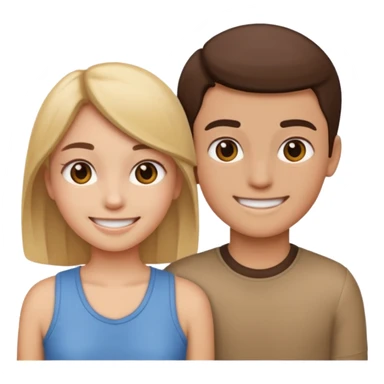 Une fille est un garçon dans me style des émojie normal sticker