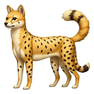 Cheetah-Dingo-Jackal-Civet-serval-shiba-inu-hybrid, full body sticker