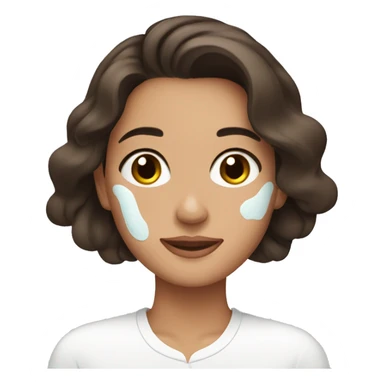 Brunet doing skin care sticker