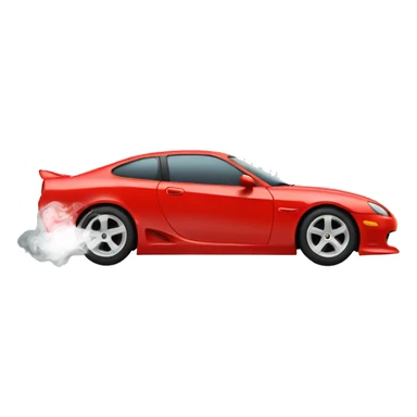 Fast car with smoke sticker