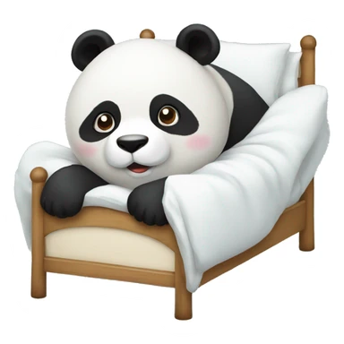 Panda Bär Bett sticker