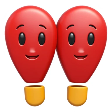 3D render of the double exclamation emoji (‼️), glossy and vibrant, realistic lighting, soft gradient background, high-quality and expressive.

 sticker