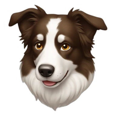 Border collie white with light brown spots and pointy ears sticker
