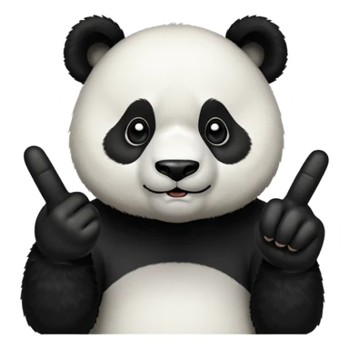 Panda sticking the middle finger  sticker