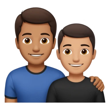 brown haired mexican guy next to short guy with black short hair sticker